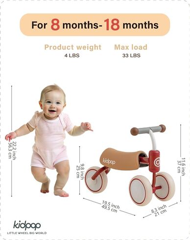Bee Baby Balance Bike Toddler for 1 Year Old Kids Ride On Toys First Birthday Gift Toddler First Bike (White) in Saudi Arabia