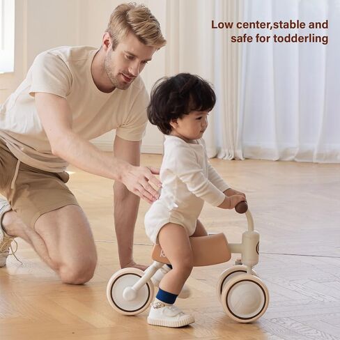 Bee Baby Balance Bike Toddler for 1 Year Old Kids Ride On Toys First Birthday Gift Toddler First Bike (White) in Saudi Arabia