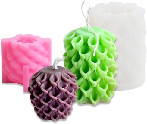 Cestony 3D شجرة الحياة البسيطة شمعة قوالب السيليكون لصنع شمعة الراتنج عمود الروائح الجبس شموع الشمع الصابون زهرة عينة الطين الحرفية in Saudi Arabia