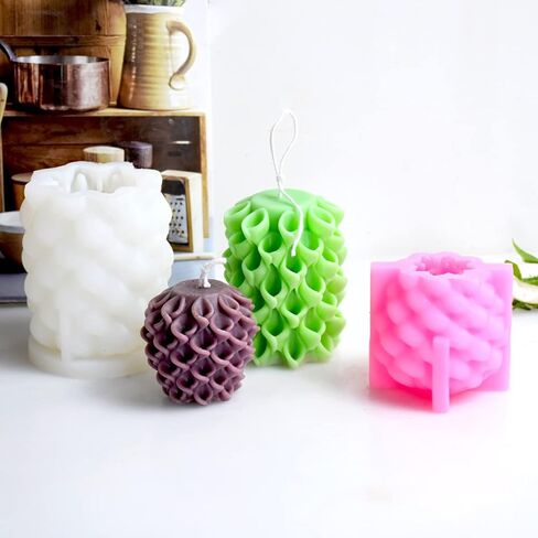 Cestony 3D شجرة الحياة البسيطة شمعة قوالب السيليكون لصنع شمعة الراتنج عمود الروائح الجبس شموع الشمع الصابون زهرة عينة الطين الحرفية in Saudi Arabia