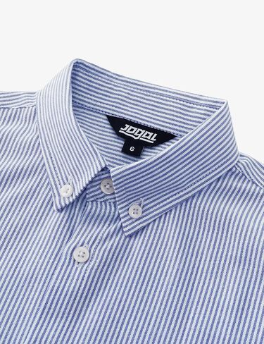 JOGAL Boys Long Sleeve Oxford Dress Shirts Casual Button Down Shirts Striped Tops for 6-14 Years in Kuwait