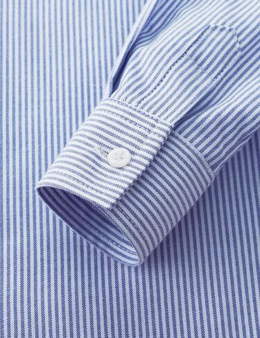 JOGAL Boys Long Sleeve Oxford Dress Shirts Casual Button Down Shirts Striped Tops for 6-14 Years in Kuwait