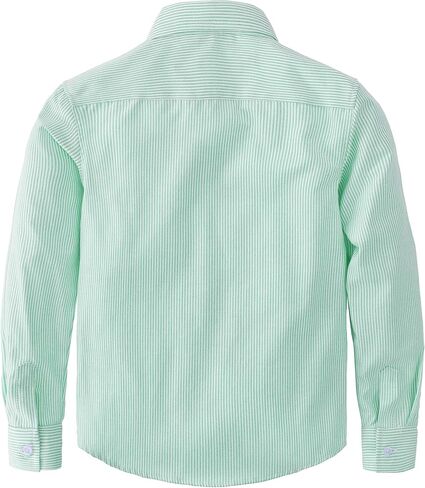 JOGAL Boys Long Sleeve Oxford Dress Shirts Casual Button Down Shirts Striped Tops for 6-14 Years in Kuwait