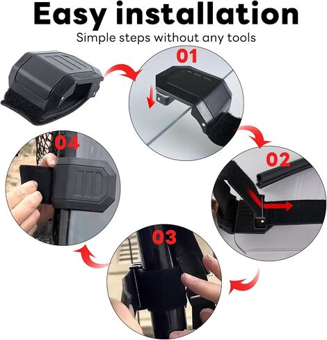 UTV Windshield Clamps Kit Windshield Clamps Straps Compatible with Polaris RZR, Ranger, General, Maverick x3, Commander, Defender, Teryx, Talon, Pioneer, 2PCS in Saudi Arabia