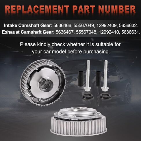 مجموعة تروس عمود الحدبات توقيت المحرك ترس عمود الحدبات مدخل وكاميرا العادم VVT ضرس متوافق مع شيفروليه أفيو كروز 1.6L 1.8L استبدال 55567048 55567049 5636466 5636467 12992409 12992410 in Kuwait