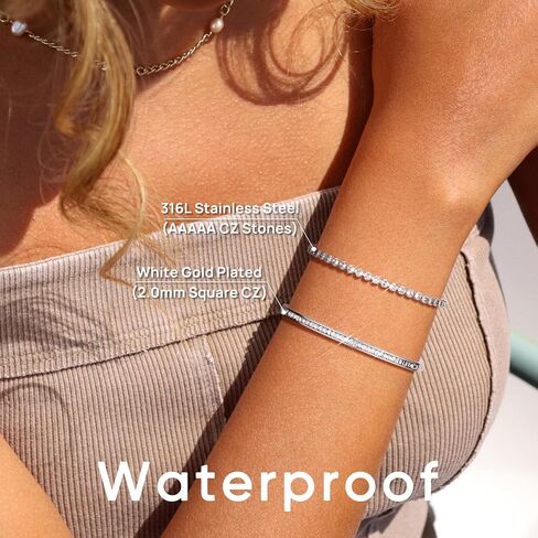 Gold Bangle Bracelets 18K Gold Plated Adjustment Tennis Bracelet for Women, Cubic Zirconia Stones Bangle Cuff Friendship Love Bangle Bracelets Dainty Jewelry Set Christmas Birthday Gifts in Saudi Arabia