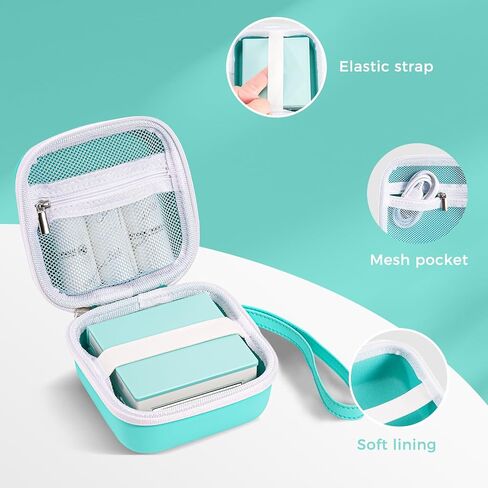 ProCase Carrying Case for Sticker Printer Phomemo M02 P12 Memoking T02, Travel Bag for Mini Portable Thermal Sticker Printer Label Maker, Sticker Machine Paper USB Cable Hard Storage Box Holder -Black in Saudi Arabia