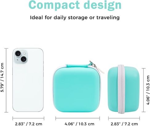 ProCase Carrying Case for Sticker Printer Phomemo M02 P12 Memoking T02, Travel Bag for Mini Portable Thermal Sticker Printer Label Maker, Sticker Machine Paper USB Cable Hard Storage Box Holder -Black in Saudi Arabia