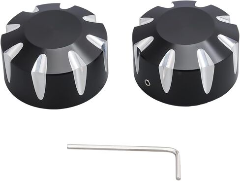 Axle Nut Covers for Can Am Spyder, Aluminum Axle Nut Caps Tricycle Accessories for 2018-Up Can-Am Spyders GS/RS RT ST F3 All Models (Black Front Axle) in Saudi Arabia