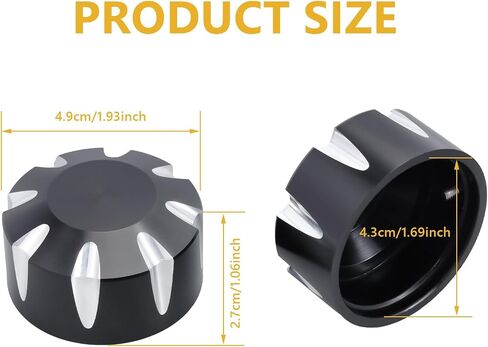 Axle Nut Covers for Can Am Spyder, Aluminum Axle Nut Caps Tricycle Accessories for 2018-Up Can-Am Spyders GS/RS RT ST F3 All Models (Black Front Axle) in Saudi Arabia