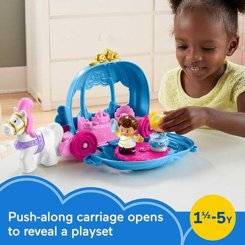 Fisher-Price Little People Toddler Toy Disney Princess Cinderella’s Dancing Carriage Playset with Figures for Pretend Play Ages 18+ Months​ in Saudi Arabia