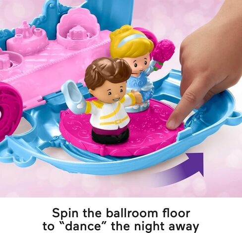 Fisher-Price Little People Toddler Toy Disney Princess Cinderella’s Dancing Carriage Playset with Figures for Pretend Play Ages 18+ Months​ in Saudi Arabia