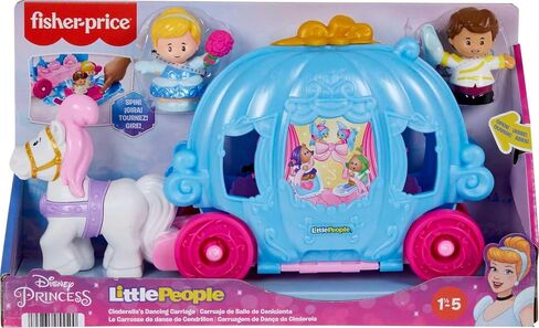 Fisher-Price Little People Toddler Toy Disney Princess Cinderella’s Dancing Carriage Playset with Figures for Pretend Play Ages 18+ Months​ in Saudi Arabia