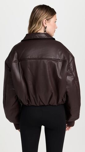 Pixie Market Women's Leather Bomber Jacket in Saudi Arabia