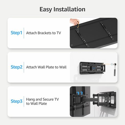 MOUNTUP TV Wall Mount, Full Motion TV Wall Mount for Most 26-65 Inch TV up to 100 LBS, Swivel Extension Tilting Level TV Mount Bracket with Articulating Arm Max VESA 400x400mm, for 16 Inch Wood Studs in Saudi Arabia