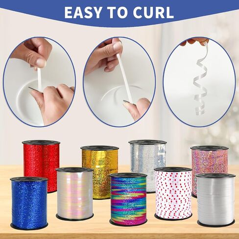 500 Yard Premium White Curling Ribbon, Curling Ribbon for Crafts,Curling Ribbon for Gift Wrapping, Balloon Ribbon, Balloon String, for Party Birthday Wedding Decoration, Art Crafts, Florist Flower in Saudi Arabia