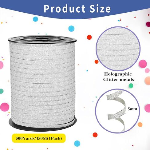 500 Yard Premium White Curling Ribbon, Curling Ribbon for Crafts,Curling Ribbon for Gift Wrapping, Balloon Ribbon, Balloon String, for Party Birthday Wedding Decoration, Art Crafts, Florist Flower in Saudi Arabia