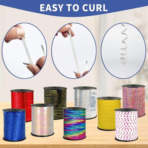 500 Yard Premium White Curling Ribbon, Curling Ribbon for Crafts,Curling Ribbon for Gift Wrapping, Balloon Ribbon, Balloon String, for Party Birthday Wedding Decoration, Art Crafts, Florist Flower in Saudi Arabia