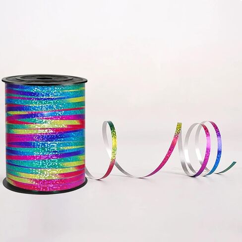 500 Yard White Curling Ribbon,Iridescent White Ribbon,3/16" Ribbon, Balloon Ribbon, Balloon String, Craft Decor Ribbon,for Florists, Flowers Decoration wrap in Kuwait