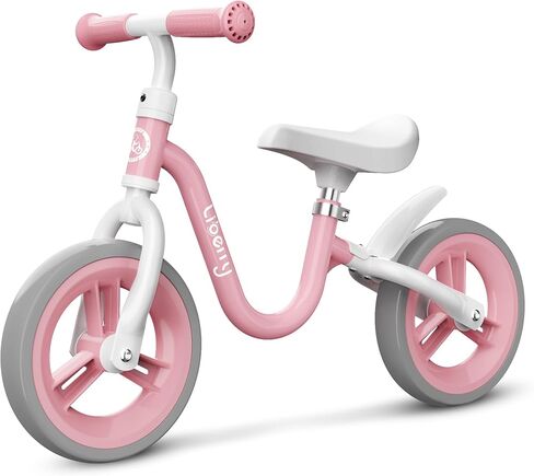 Liberry دراجة توازن للأطفال الصغار لعمر 1 2 3 4 سنوات، دراجة أطفال مع مقعد قابل للتعديل ومقود، لعبة ركوب للأولاد والبنات هدية عيد الميلاد الأول (وردي) in Kuwait