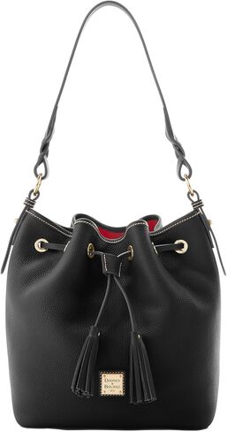 Dooney & Bourke Handbag, Pebble Grain Tasha Drawstring - Black in Saudi Arabia