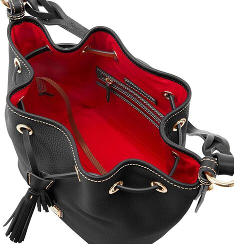 Dooney & Bourke Handbag, Pebble Grain Tasha Drawstring - Black in Saudi Arabia