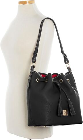 Dooney & Bourke Handbag, Pebble Grain Tasha Drawstring - Black in Saudi Arabia