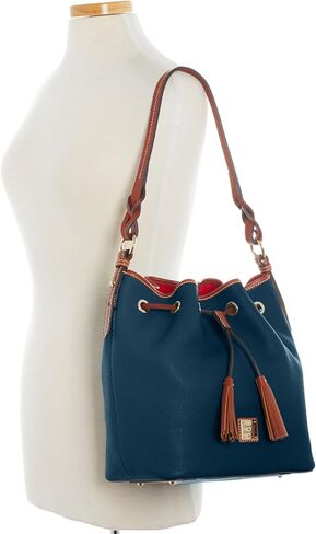 Dooney & Bourke Handbag, Pebble Grain Tasha Drawstring - Black in Saudi Arabia