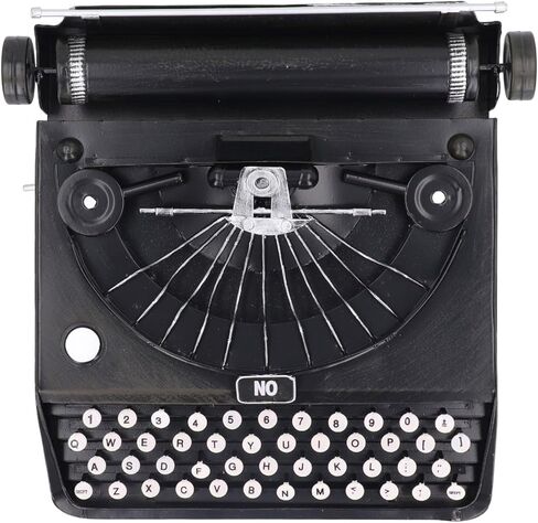 Antique Typewriter Model, Black White Artistic Vintage Typewriter Prop, Iron Portable Manual Typewriter Model for Home Decoration Ornaments, Eye Catching Appearance, PenRuxawigp23dgz in Saudi Arabia