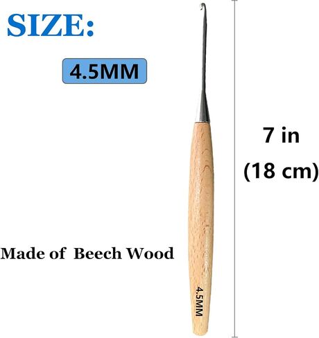 BsHooker Beech Wood Handle Crochet Hooks,10mm Ergonomic Crochet Hooks for Beginners and Arthritic Hands,Comfortable Grip in Saudi Arabia