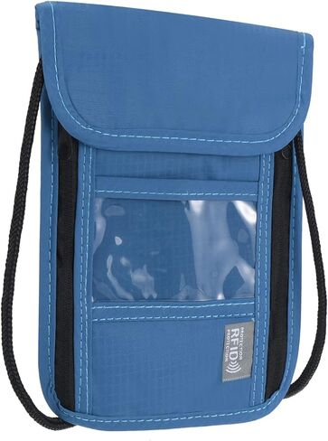 PATIKIL Neck Wallet, Passport Holder RFID Waterproof Travel Wallet Neck Pouch with Adjustable Strap for Women & Men, Black in Saudi Arabia