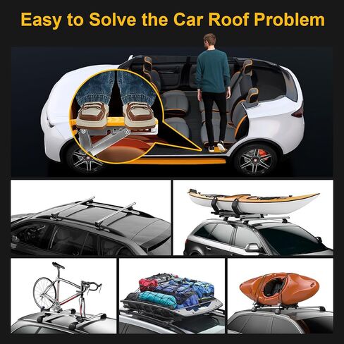 Universal Fit Car Door Step, Foldable Door Latch Step with Adjustable Angle for Car Roof Access, Both Feet Stand Car Step for SUV and Truck, Orange in Saudi Arabia