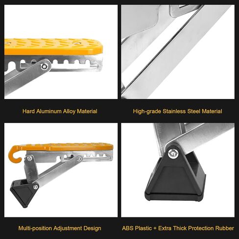 Universal Fit Car Door Step, Foldable Door Latch Step with Adjustable Angle for Car Roof Access, Both Feet Stand Car Step for SUV and Truck, Orange in Saudi Arabia