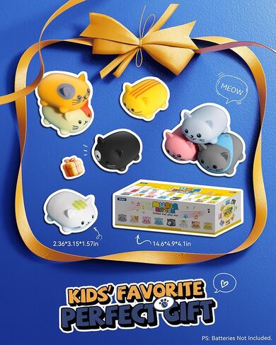 لوحات مفاتيح بيانو موسيقية للقطط/القطط من روكو 3589 مع نغمة مواء لطيفة، مقياس موسيقى يعمل باللمس، لعبة ممتعة للأطفال والكبار، هدية مثالية للأولاد والبنات من سن 3 4 5 6 7 8 9، أداة تعليمية (8 قطع) in Kuwait