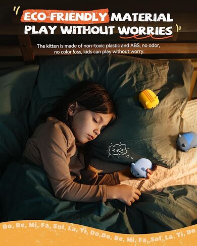 لوحات مفاتيح بيانو موسيقية للقطط/القطط من روكو 3589 مع نغمة مواء لطيفة، مقياس موسيقى يعمل باللمس، لعبة ممتعة للأطفال والكبار، هدية مثالية للأولاد والبنات من سن 3 4 5 6 7 8 9، أداة تعليمية (8 قطع) in Kuwait