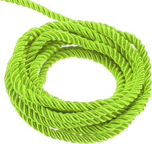 MECCANIXITY Twisted Cord Trim, 5 Yard 3mm 3-Ply Twine Braided Rope Shiny Thread String for Craft Gift Bag Curtain Christmas Decor, Silver - 5m in Saudi Arabia