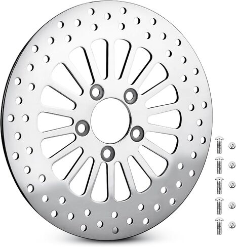 11.8'' Rear Brake Rotor with Bolts for Harley Road King FLHR 2008-2016/for Street Glide FLHX 2008-2013/for Road Glide/for Electra Glide FLHTCU FLHT Polished Stainless Steel Brake Disc Rotor in Saudi Arabia