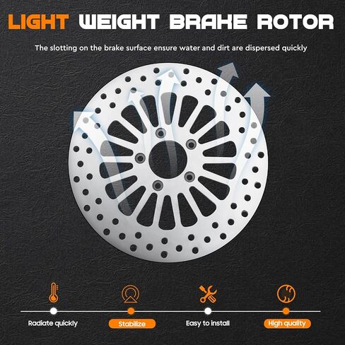 11.8'' Rear Brake Rotor with Bolts for Harley Road King FLHR 2008-2016/for Street Glide FLHX 2008-2013/for Road Glide/for Electra Glide FLHTCU FLHT Polished Stainless Steel Brake Disc Rotor in Saudi Arabia
