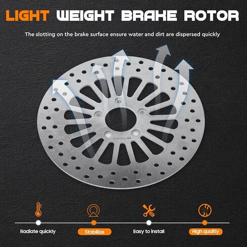 11.8'' Rear Brake Rotor with Bolts for Harley Road King FLHR 2008-2016/for Street Glide FLHX 2008-2013/for Road Glide/for Electra Glide FLHTCU FLHT Polished Stainless Steel Brake Disc Rotor in Saudi Arabia