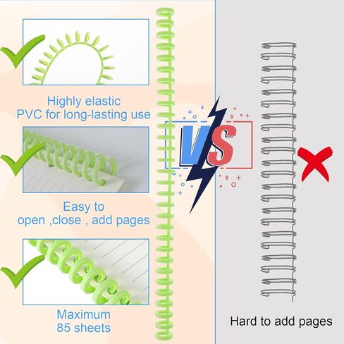 10Pcs Comb Binding Spines, Plastic Binding Combs for Spiral Book Binder 2/5 Inch Diameter 30 Ring Binding Spines for Student Teacher Business Document File, Easy to Open Close Adding Pages(5 Color) in Saudi Arabia