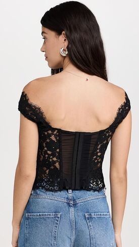 For Love & Lemons Women's Waverly Lace Top in Saudi Arabia