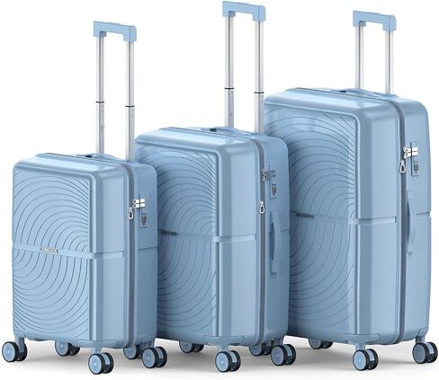 Nazhura Luggage Set, 3-Piece Hardside Suitcase Set, 20-inch, 24-inch, 28-inch Luggage, Carry on Luggage Set, Travel Luggage Set, Large Suitcase with Wheels in Saudi Arabia