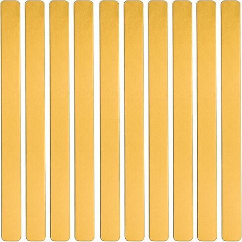 ABBECIAO 1/2" x 7" x 0.05" سوار أسود من الألومنيوم المؤكسد للنقش بالليزر وختم المعدن (عبوة من 10) in Kuwait