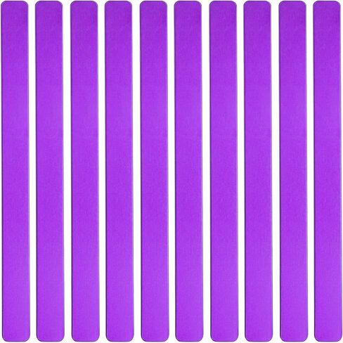 ABBECIAO 1/2" x 7" x 0.05" سوار أسود من الألومنيوم المؤكسد للنقش بالليزر وختم المعدن (عبوة من 10) in Kuwait