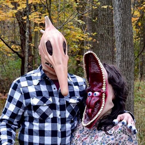 Beetle of Juice Mask Barbara and Adam Maitland Ghost Cosplay Full Head Masks for Horror Funny Costume Halloween in Saudi Arabia