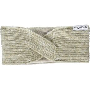 Calvin Klein Women's Soft Knit Fleece Lined Knot Headband, Black, ONE Size