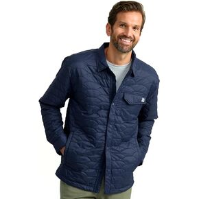 HUK Men's Scale Shacket, DWR Insulated Performance Fishing Shirt Jacket