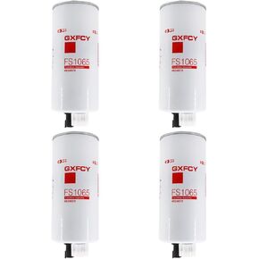 FS1065 Fuel Filter Replaces FS1065 4934879 P551103 BF1378-SPS 33965 3406889 FS1003 Compatible with Freightliner Kenworth Peterbilt Trucks (set of 4)