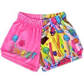 iscream + Corey Paige Designs Big Girls Fun Print Silky Soft Plush Shorts - Live Boldly Collection
