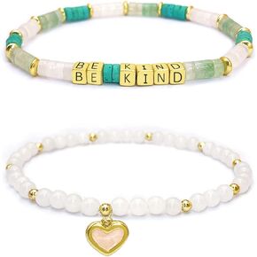 Little Words Project Bracelet Motivational Inspirational Beaded Mother Daughter Best Friend Granddaughter Crystal Jewelry Gifts for Women Girls in Kuwait